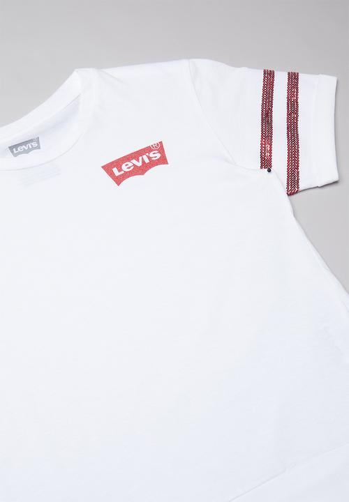 Levi’s® - Levi's short sleeve sequin pieced top - white
