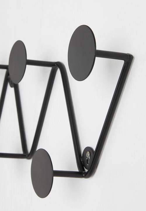 Sixth Floor - Zig zag multi hook - black