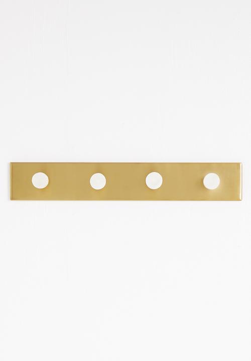 Sixth Floor - Marble hook rack - gold
