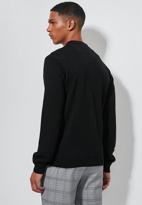 Superbalist - Zip through knit bomber - black