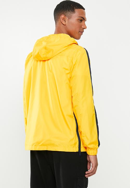 Brave Soul - Durham colour block jacket - yellow & navy 