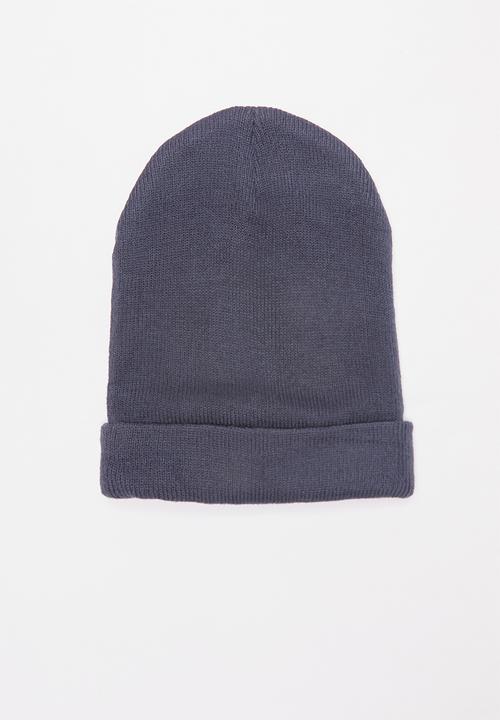 Superbalist - Ribbed knit beanie - charcoal