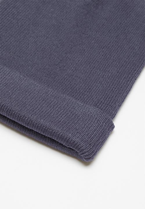 Superbalist - Ribbed knit beanie - charcoal