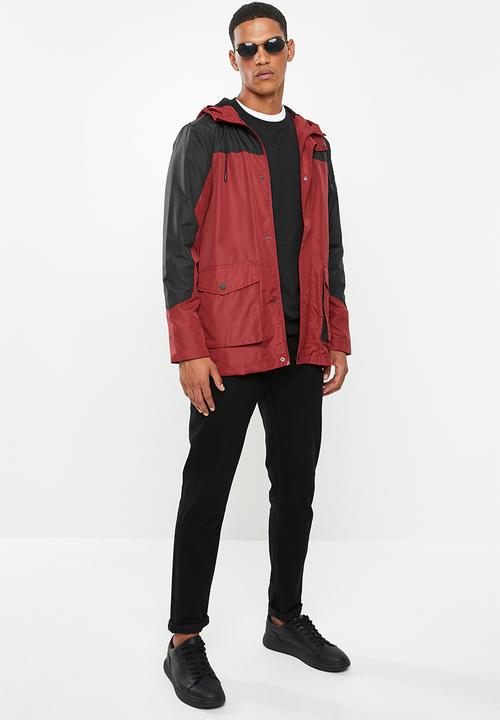 Brave Soul - Ramsberg bomber jacket - red & black 