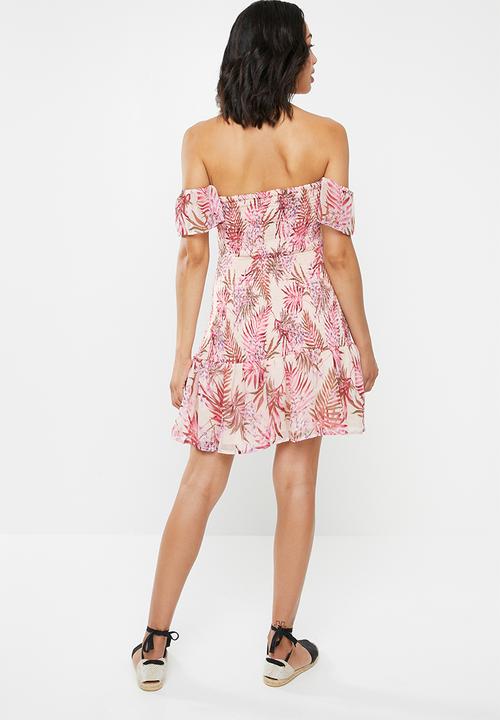 Cotton On - Woven pia shirred mini dress - pink