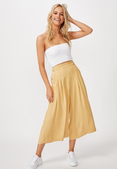 Cotton On - Luna button culotte - yellow 
