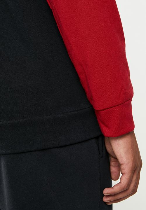 Nike - Jumpman classics fleece crew sweater - black & red