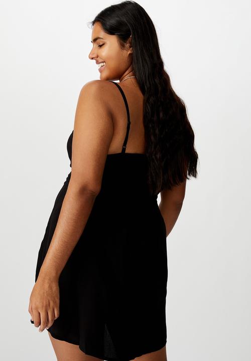 Cotton On - Curve woven Kendall dress - black
