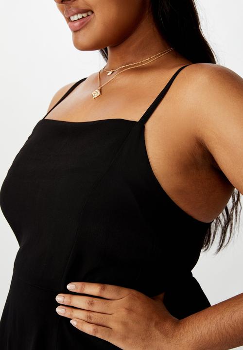 Cotton On - Curve woven Kendall dress - black