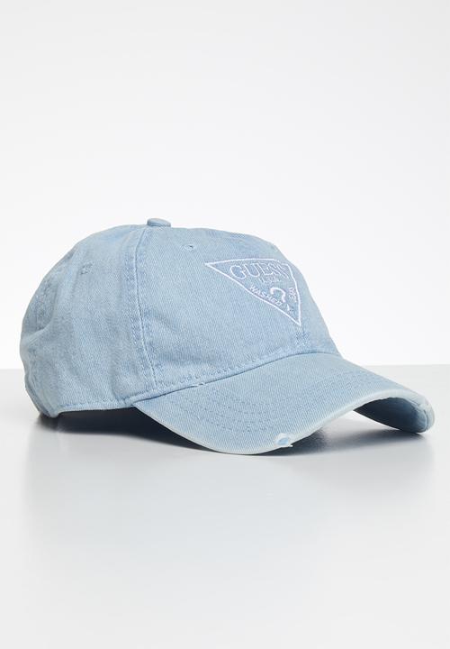 GUESS - Guess denim triangle cap - blue