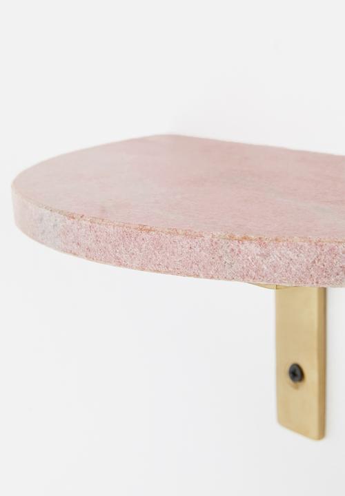 Sixth Floor - Davi marble shelf - pink