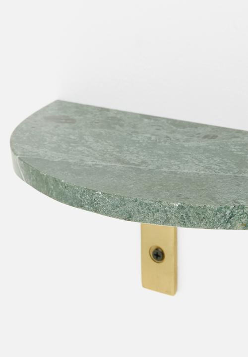 Sixth Floor - Davi marble shelf - green
