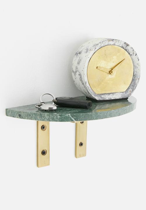Sixth Floor - Davi marble shelf - green