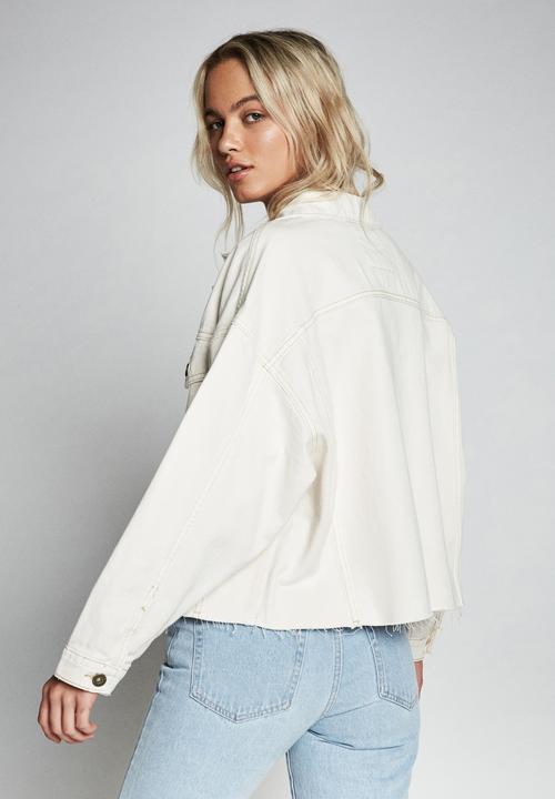 Cotton On - Os denim jacket - off white