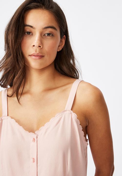 Cotton On - Pixie button through cami - pink