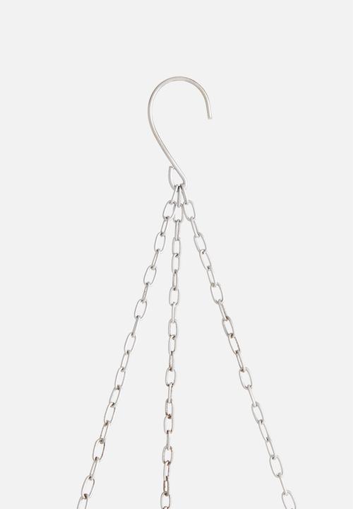 Sixth Floor - Hanging planter set - silver