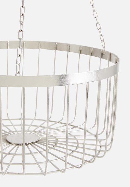 Sixth Floor - Hanging planter set - silver