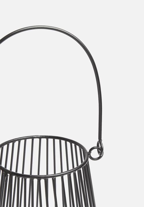 Sixth Floor - Rona wire lantern - black