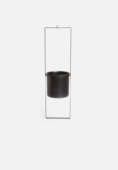 Sixth Floor - Wall frame planter - black