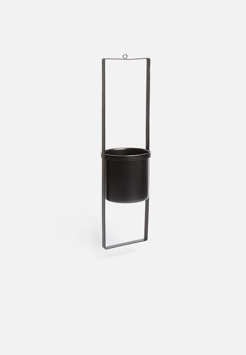 Sixth Floor - Wall frame planter - black