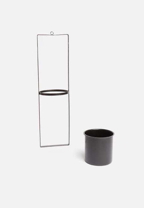 Sixth Floor - Wall frame planter - black