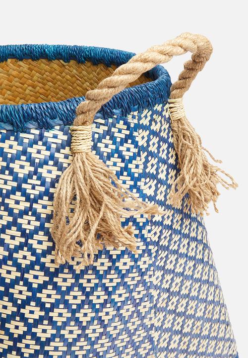 Sixth Floor - Palm leaf basket - blue