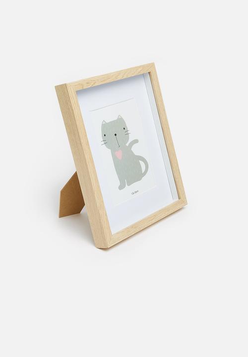 H&S - Kitty photo frame - natural