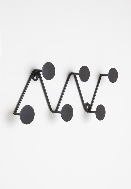 Sixth Floor - Zig zag multi hook - black