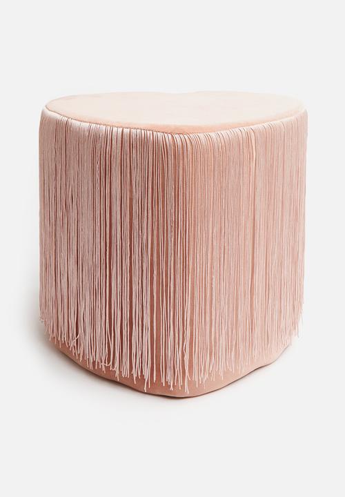 H&S - Tassel ottoman - pink 