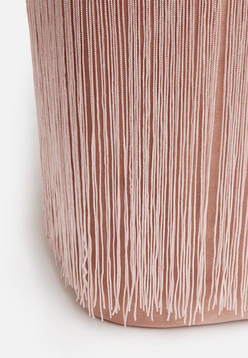 H&S - Tassel ottoman - pink 