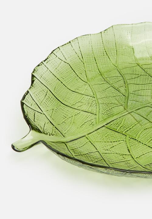 Excellent Houseware - Leaf serving tray - green