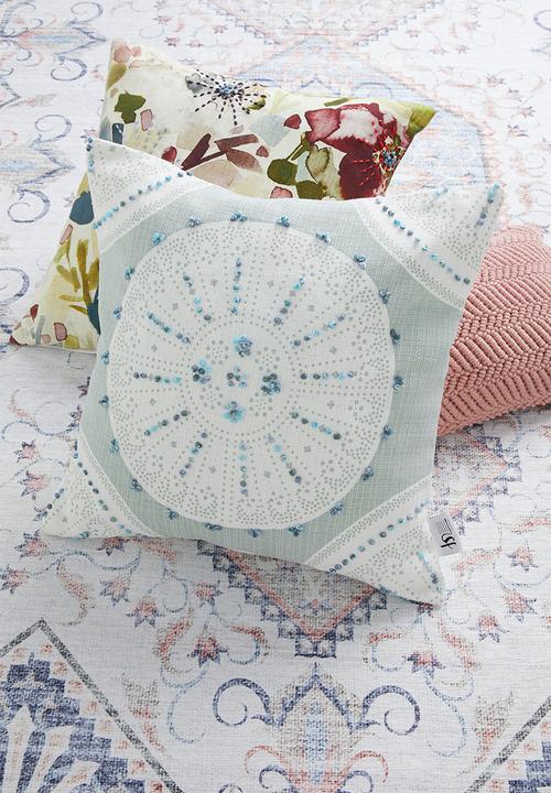 SF Collection - Pansy mandala cushion cover - blue