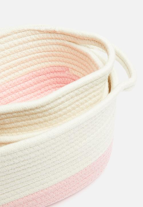 H&S - Rope storage set of 3 - pink