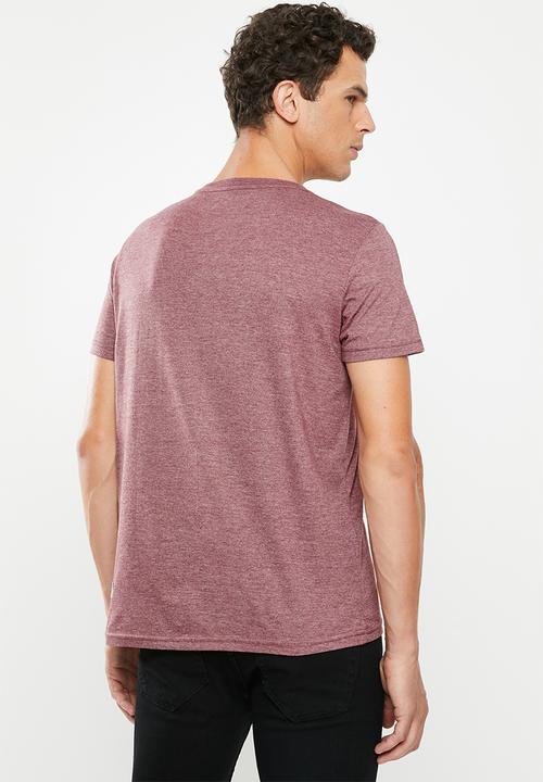 Wrangler - Kabel short sleeve tee - burgundy