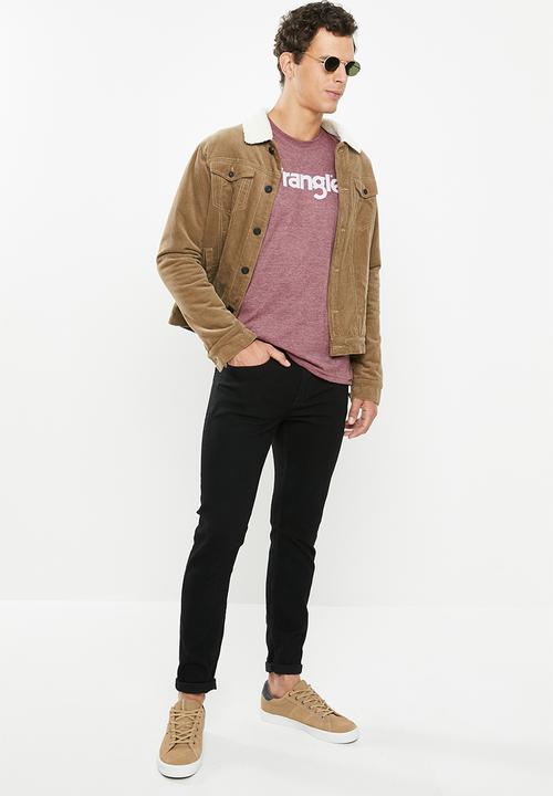 Wrangler - Kabel short sleeve tee - burgundy