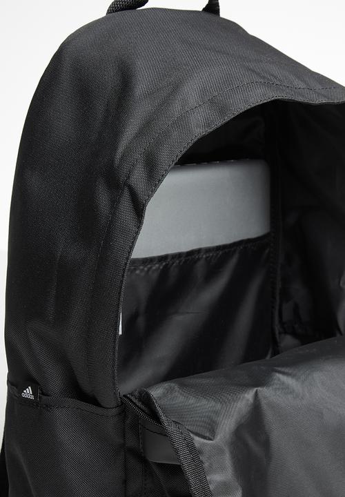 adidas Performance - Classic 3 stripe pocket backpack - black & white