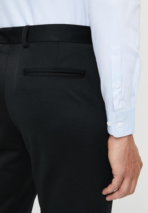 Selected Homme - Jersey tapered cropped pants - black