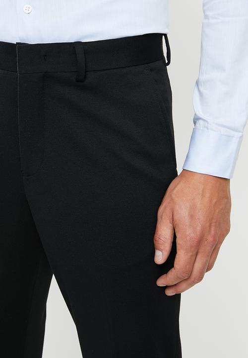 Selected Homme - Jersey tapered cropped pants - black