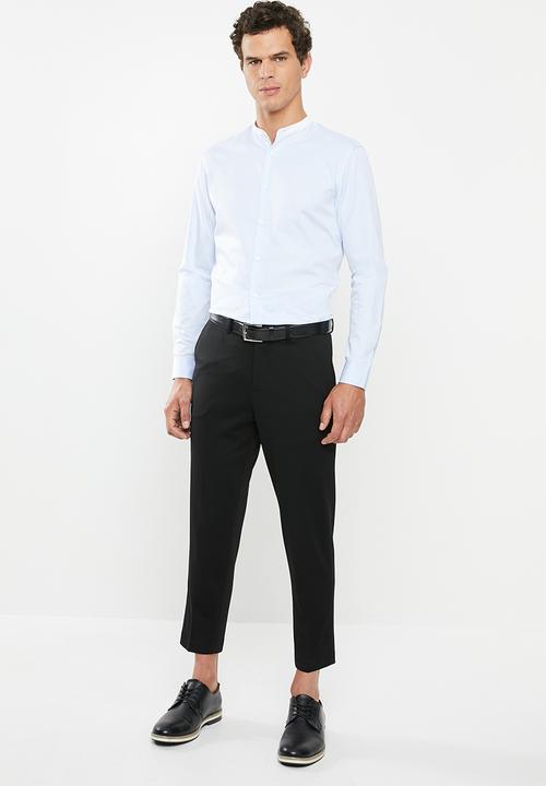 Selected Homme - Jersey tapered cropped pants - black
