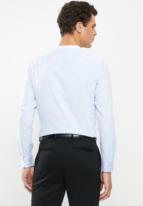 Selected Homme - Contrast slim fit shirt - blue