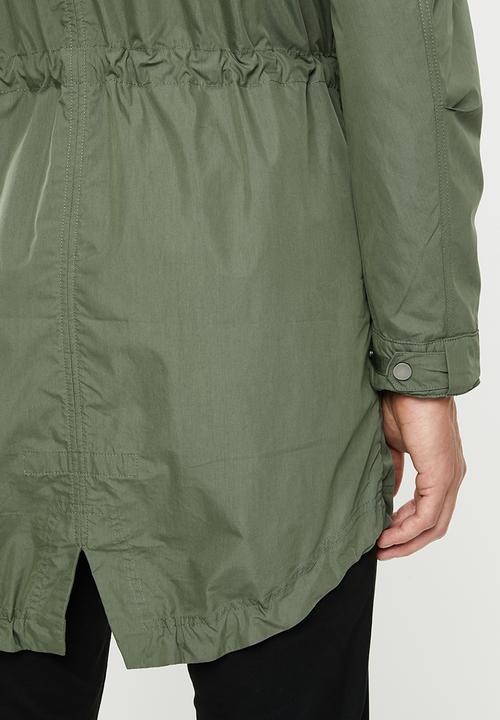 Selected Homme - Con fishtail parka jacket - khaki