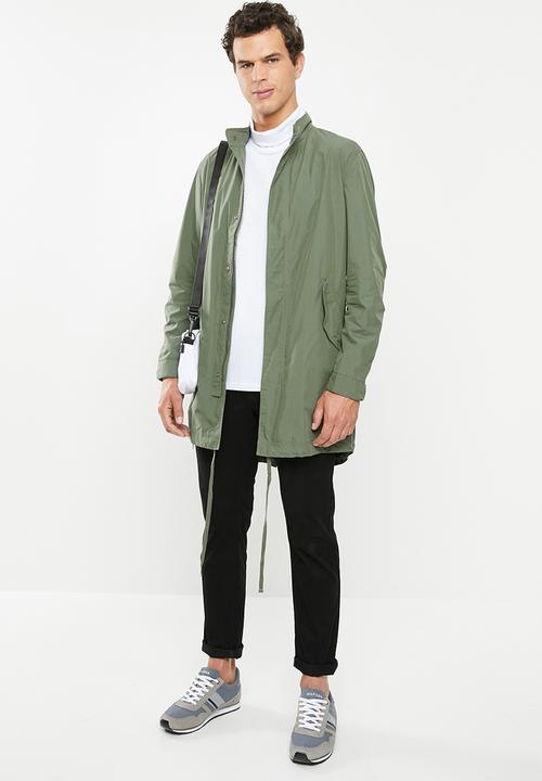 Selected Homme - Con fishtail parka jacket - khaki