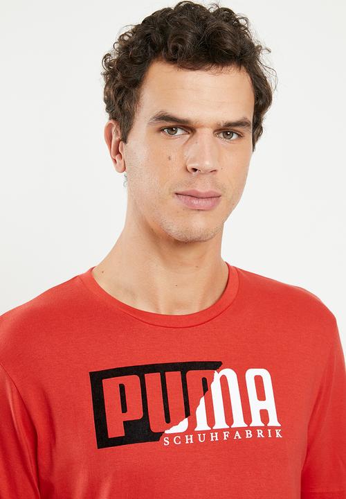 PUMA - Flock graphic tee - red
