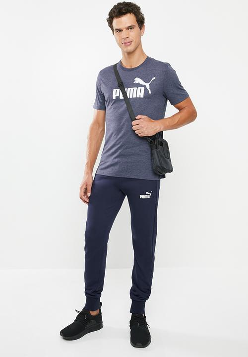 PUMA - Ess+ heather tee - navy 