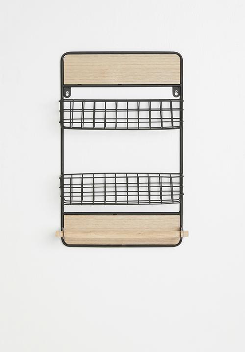 Excellent Houseware - Kitchen organiser - black & natural