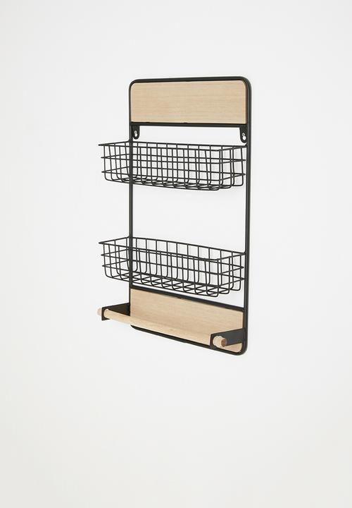 Excellent Houseware - Kitchen organiser - black & natural