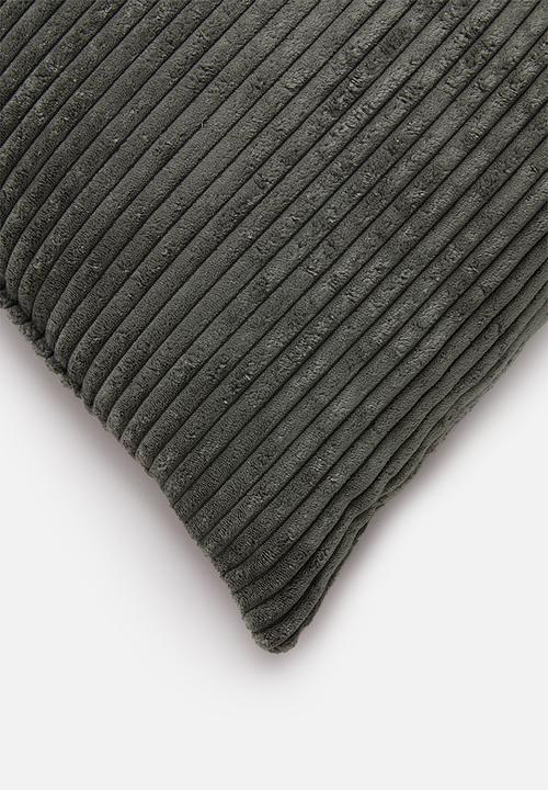 H&S - Corduroy cushion - charcoal