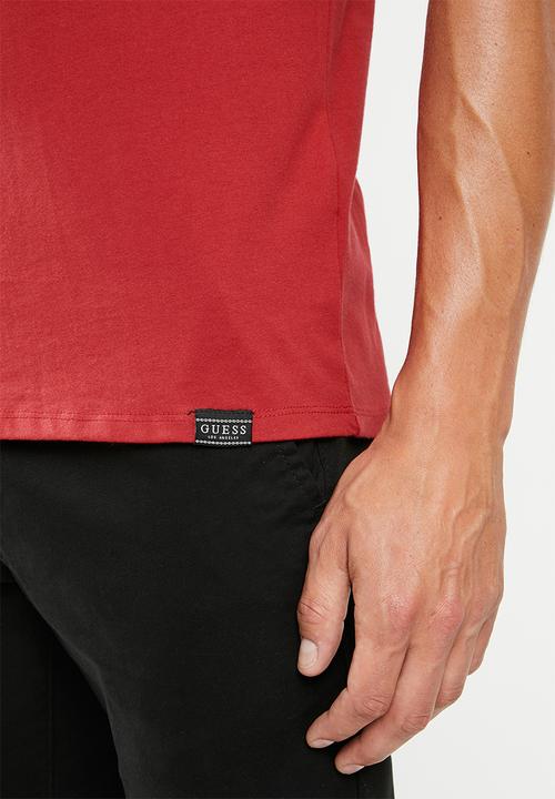 GUESS - Guess stripe tee - red
