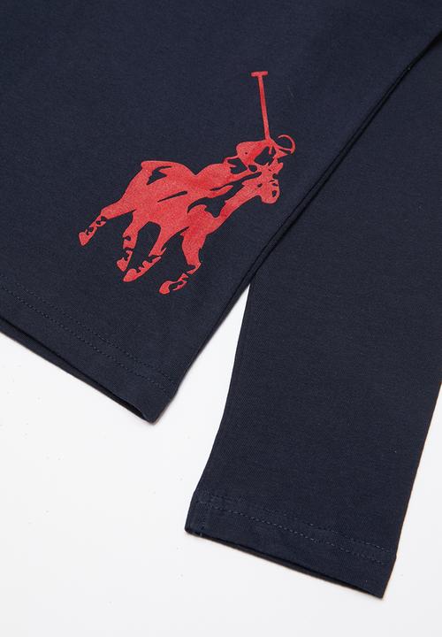 POLO - Boys Ashton long sleeve tee - navy