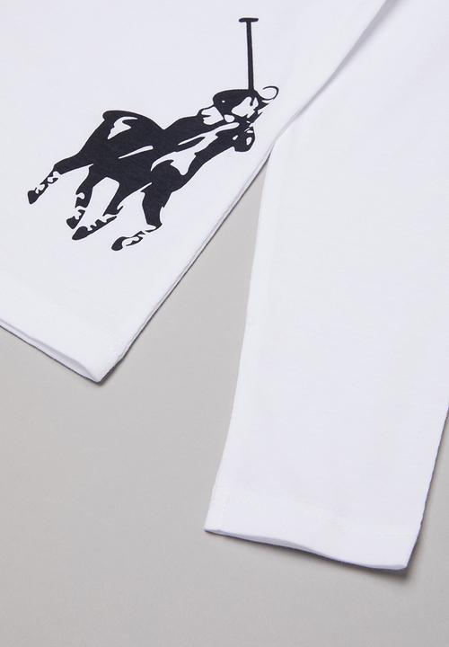 POLO - Boys ashton long sleeve tee - white